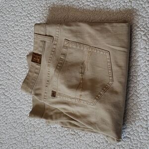Wrangler Aura short rise khaki capri cropped jeans